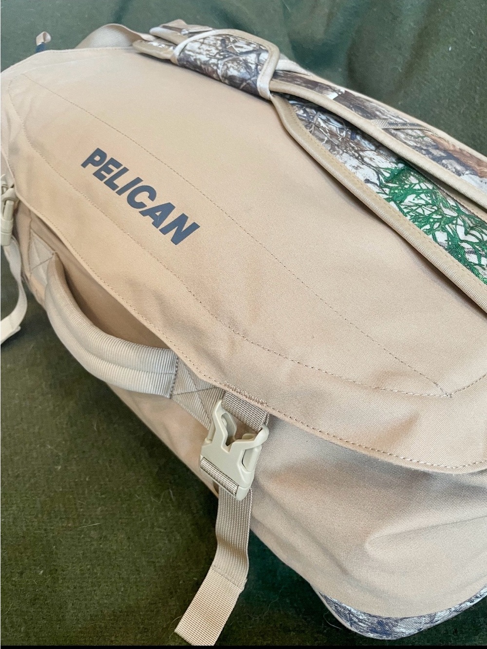 Pelican Tan Duffel / Backpack Bag with Cushioned Carry Straps